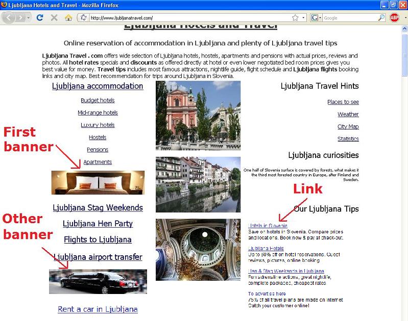 Homepage advertisement schema
